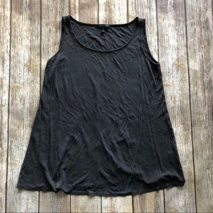 Eileen Fisher 100% Silk Gray Tank Blouse